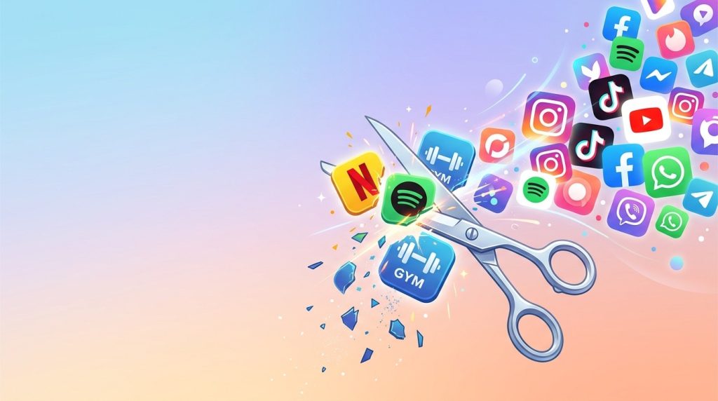 A detailed conceptual representation of a scissors cutting application or digital tool icon used for graphic design and software interface purposes.