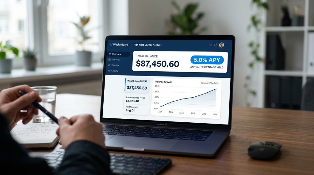 A sophisticated digital user interface showing complex data analytics and interactive software elements on a modern electronic screen display.