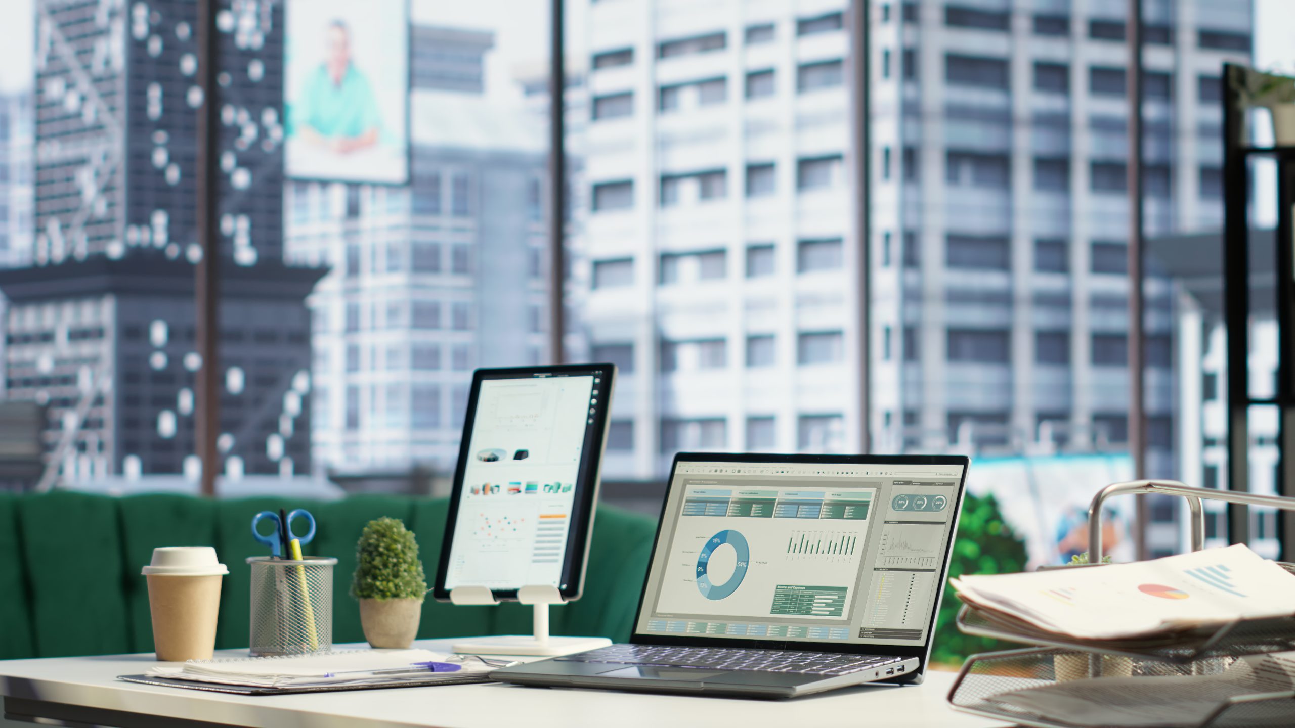 empty luxurious corporate high end office designed for a ceo or leader