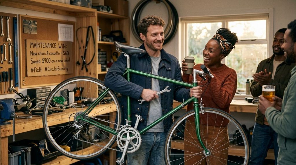 A professional group of team members celebrating successful maintenance milestones and significant project wins in a modern industrial workspace.