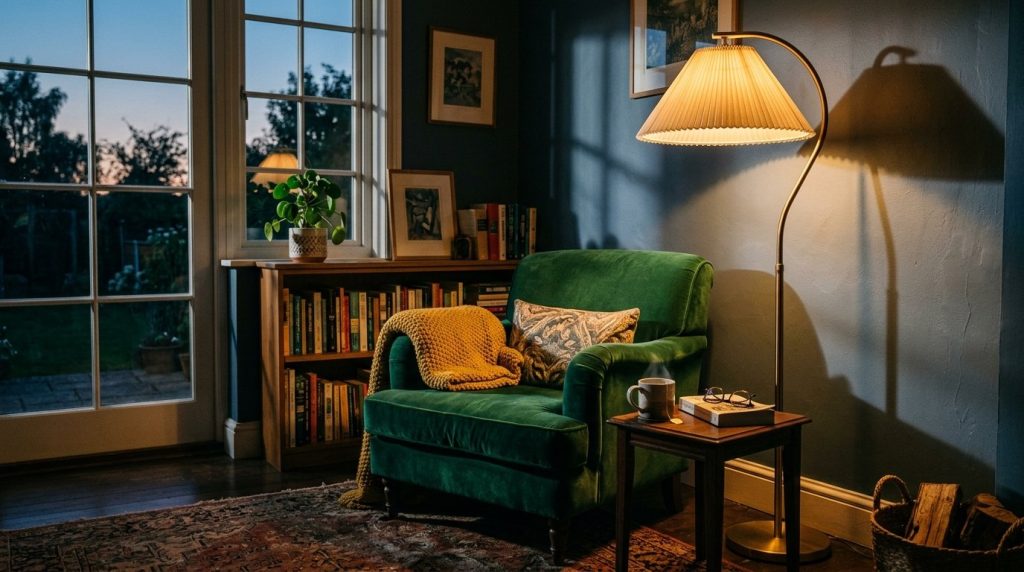 Beautifully styled luxury apartment living space featuring affordable decor accents.