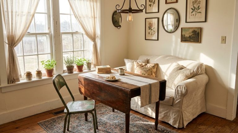 A beautifully crafted antique wooden table with intricate carvings and a polished finish suitable for classic home decor.