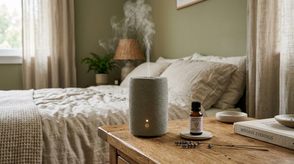 A beautifully styled luxury apartment corner decorated with budget-friendly home accessories under 200 dollars.