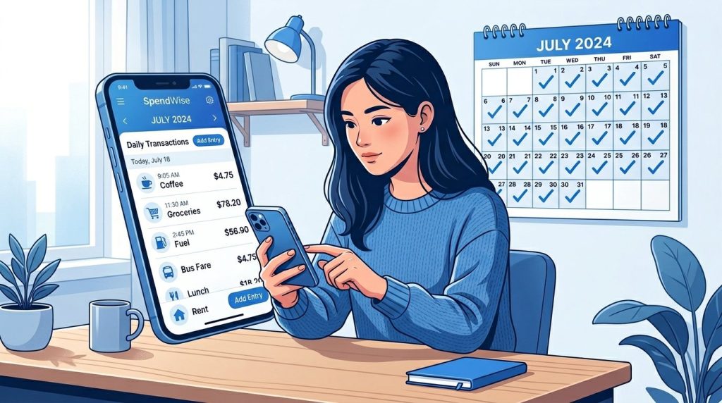 Close-up view of a person holding and using a modern smartphone device.