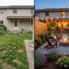 Backyard before and after